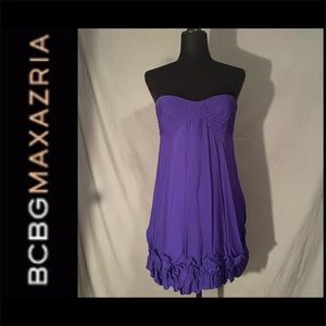 BCBGMaxAzria strapless cocktail/party/prom dress violet purple color Size 0